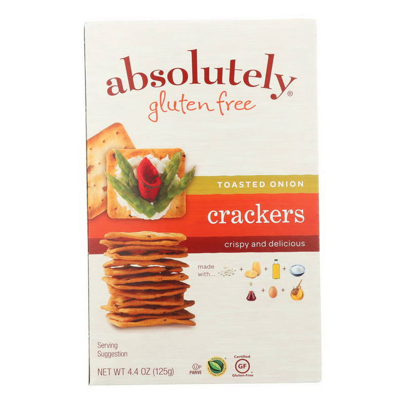 Absolutely Gluten Free Crackers - Toasted Onion, 4.4oz