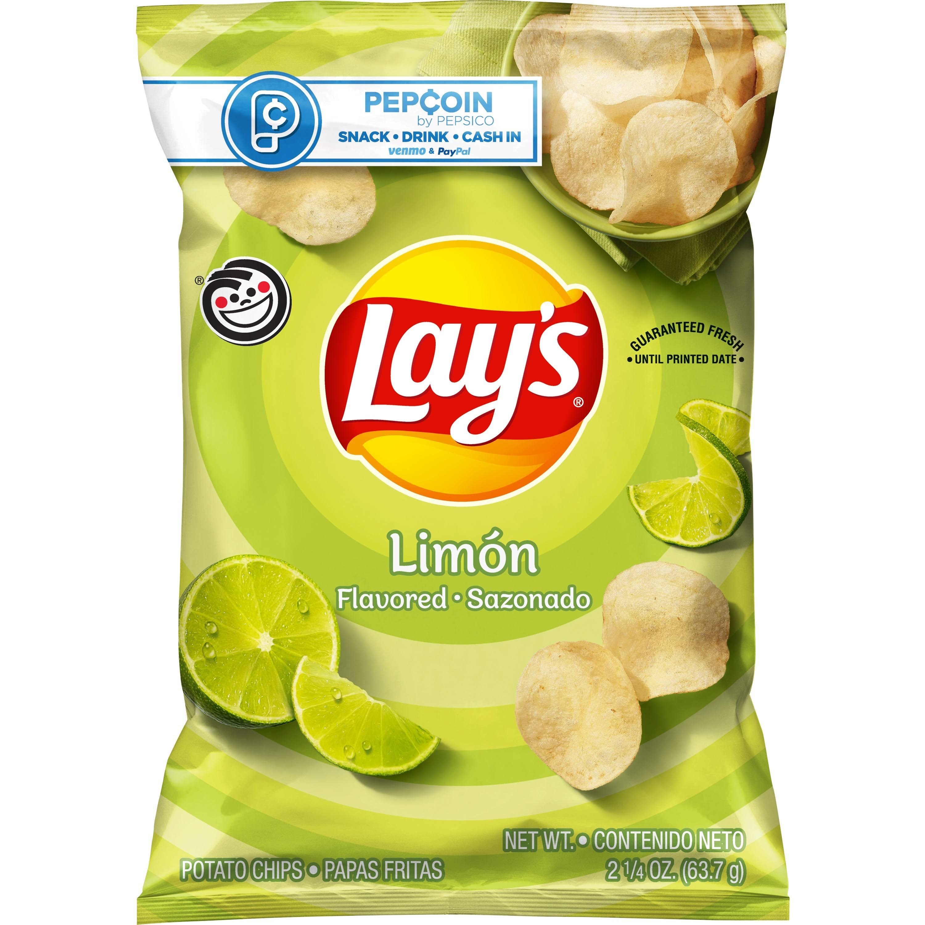 Lays Potato Chips, Limon - 2.25 oz