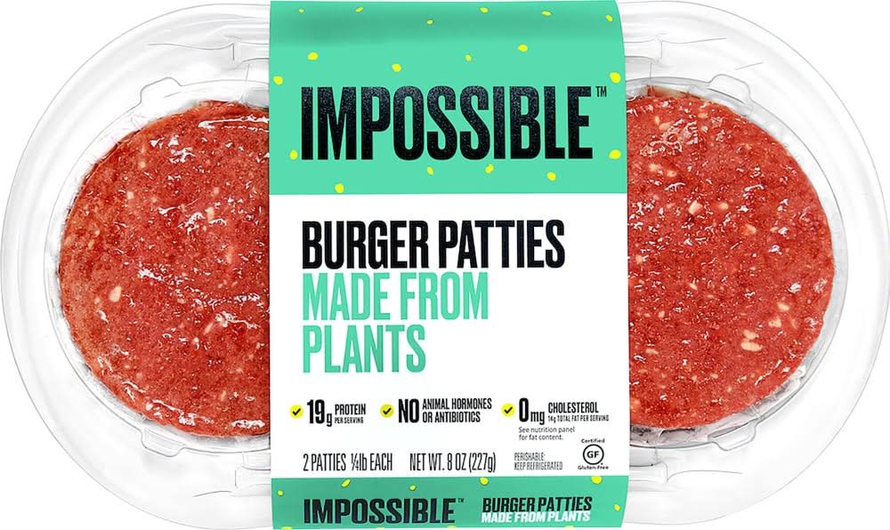 Impossible Burger Patties - 2 pack, 0.25 lb patties