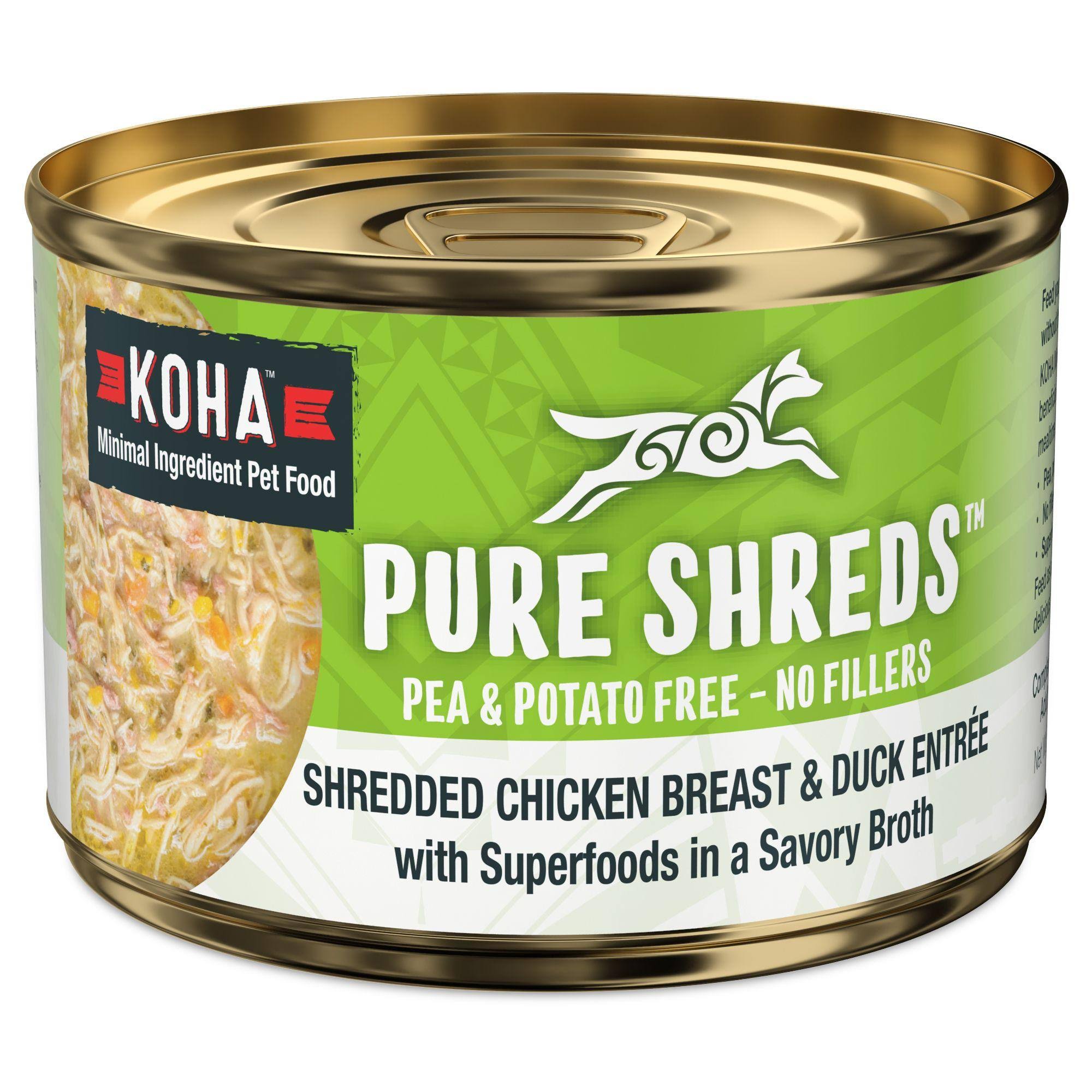 Koha - Wet Dog Food - Pure Shreds 5.5oz / Chicken & Duck