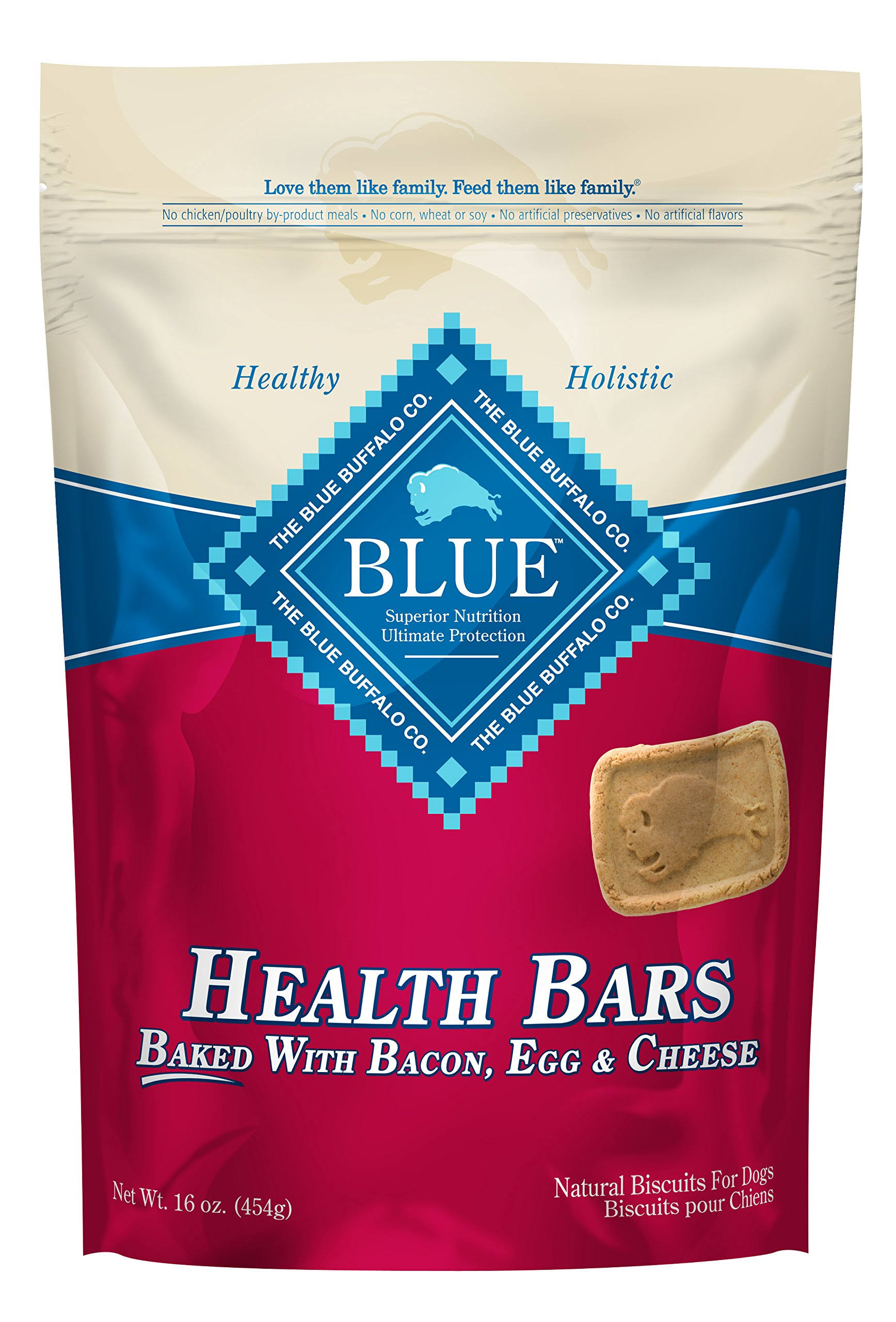 Blue Buffalo Health Bars for Dogs - Baked with Bacon, Egg and Cheese, 16oz