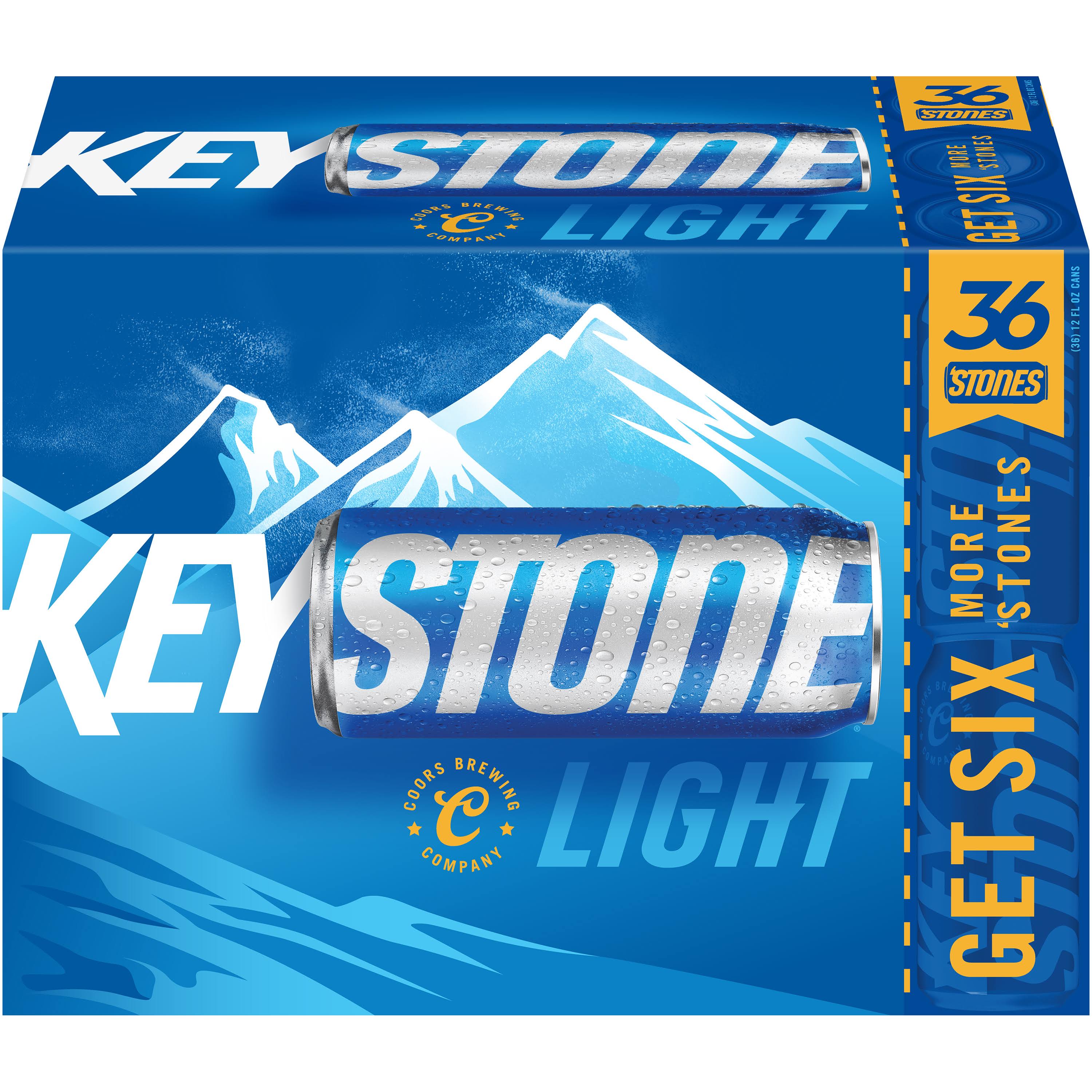Keystone Beer, Light - 36 pack, 12 fl oz cans