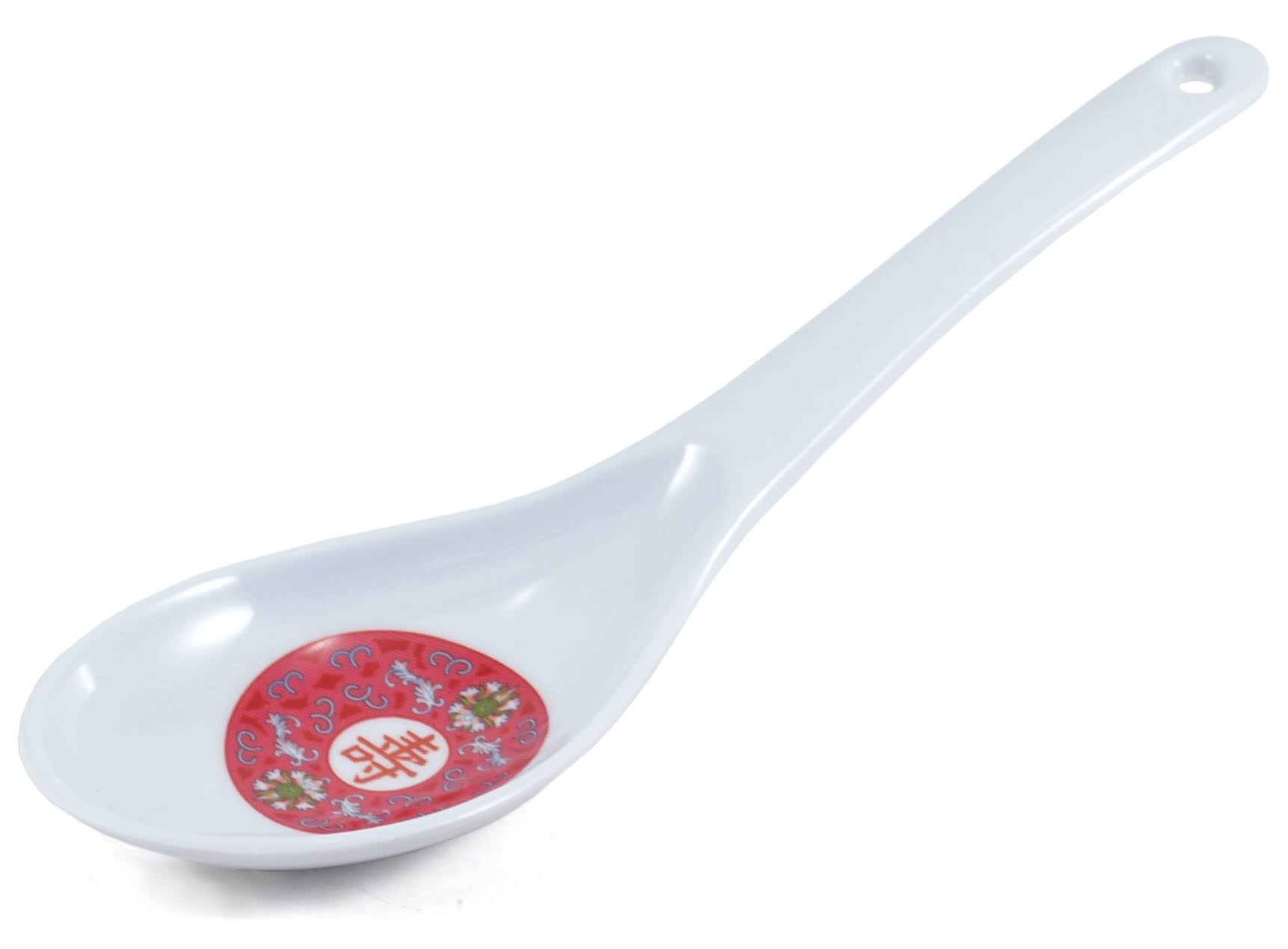 BigKitchen Longevity Melamine Asian Rice Paddle Serving Spoon Red