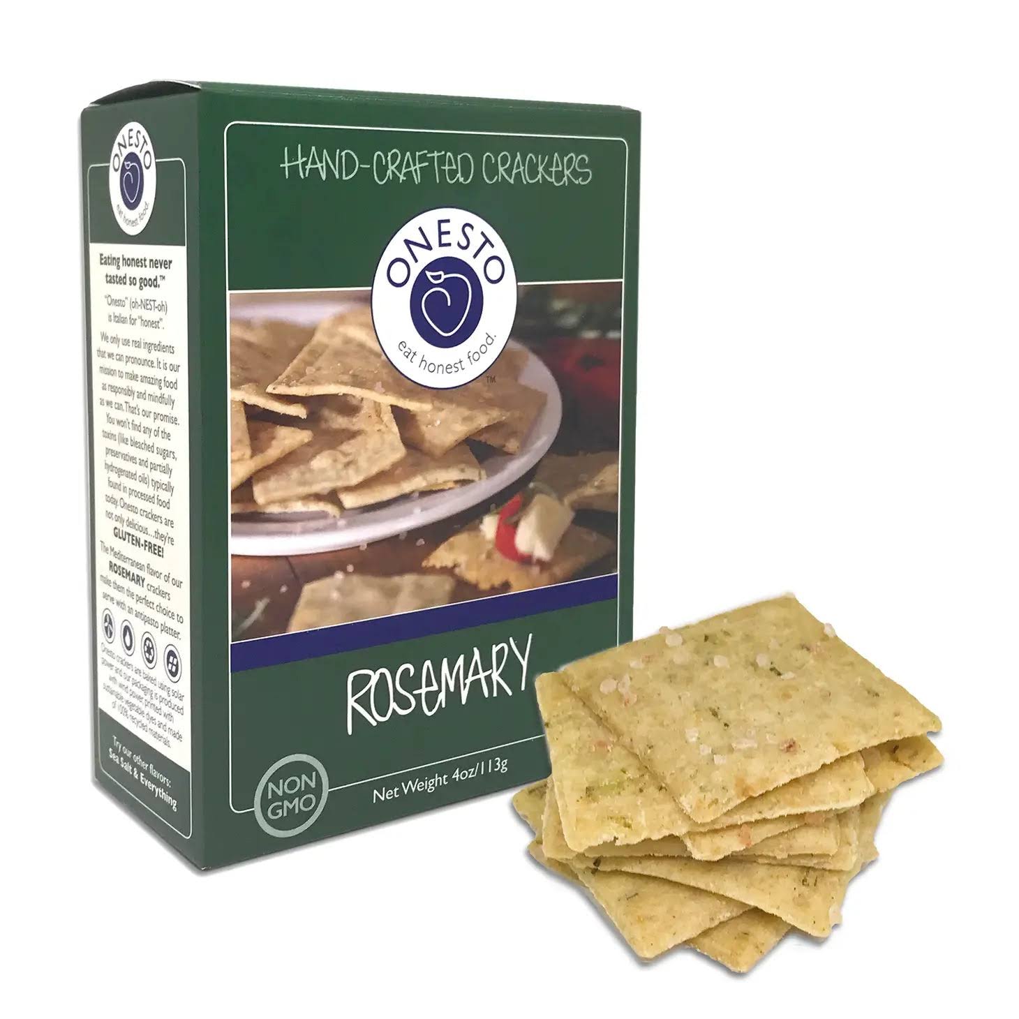 Onesto Rosemary Crackers - 4 oz