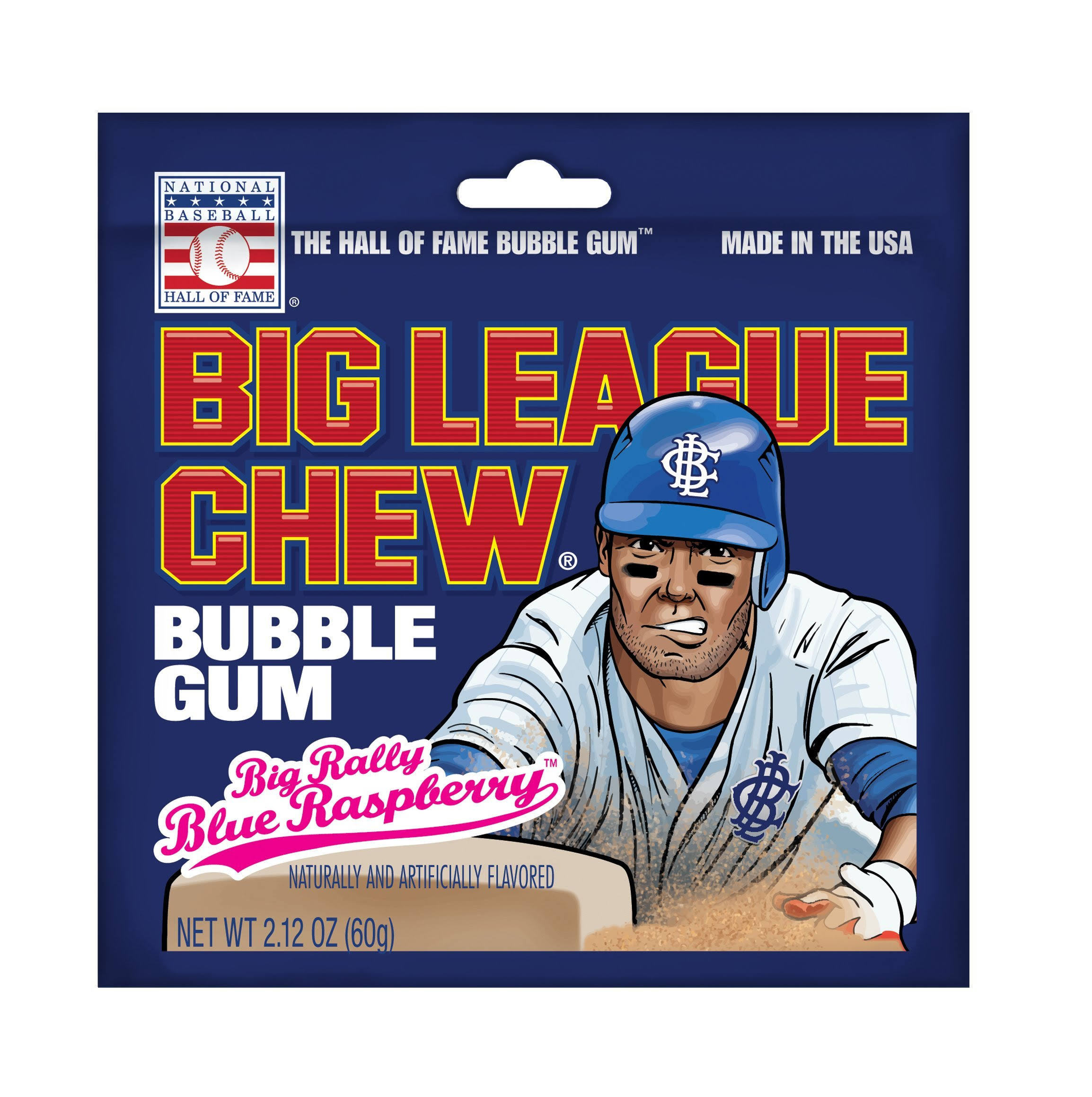 Big League Chew The Hall of Fame Bubble Gum Bubble Gum, Big League Chew, Blue Raspberry - 2.12 oz