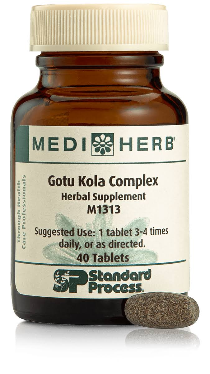 MediHerb Standard Process Gotu Kola Complex Herbal Supplement - 40 Tablets