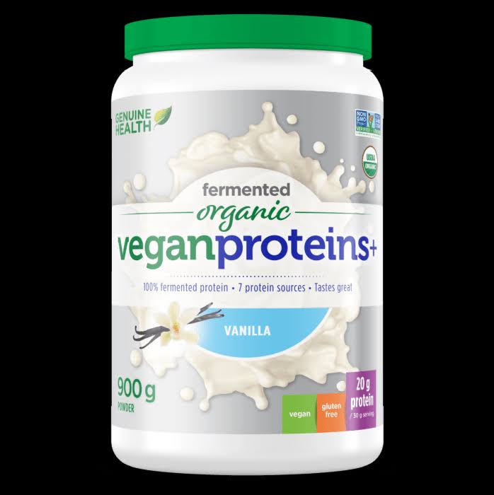 Genuine Health Fermented Organic Vegan Proteins+ Vanilla 900 G