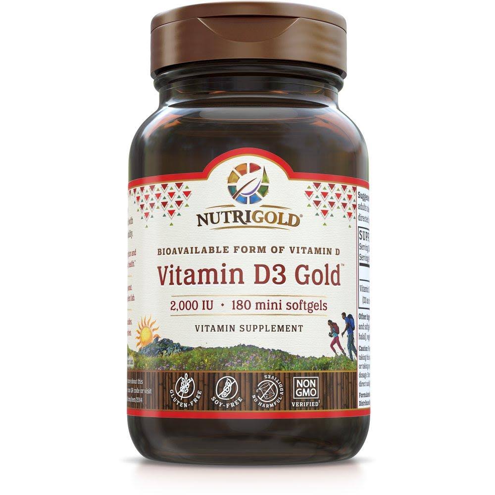 NutriGold Vitamin D3 Gold 2,000 IU 60 ct