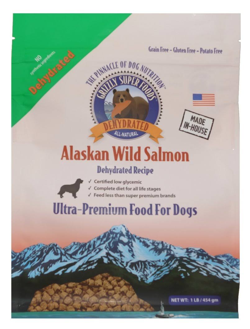 Grizzly Pet Products Grizzly Super Foods Dehydrated Alaskan Wild Salmon Dog Food 1 LB (454 g)