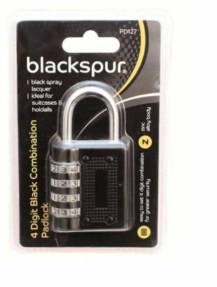Blackspur Black 4 Digit Combination Padlock Travel Luggage Suitcase Lock pd127