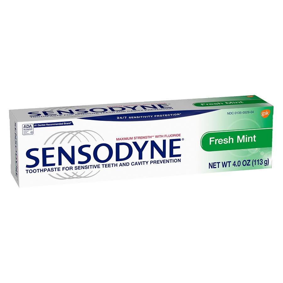 Sensodyne Fresh Mint Toothpaste - Maximum Strength with Fluoride, 4oz