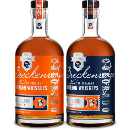 Breckenridge Broncos Orange Label Straight Bourbon Whiskey Colorado