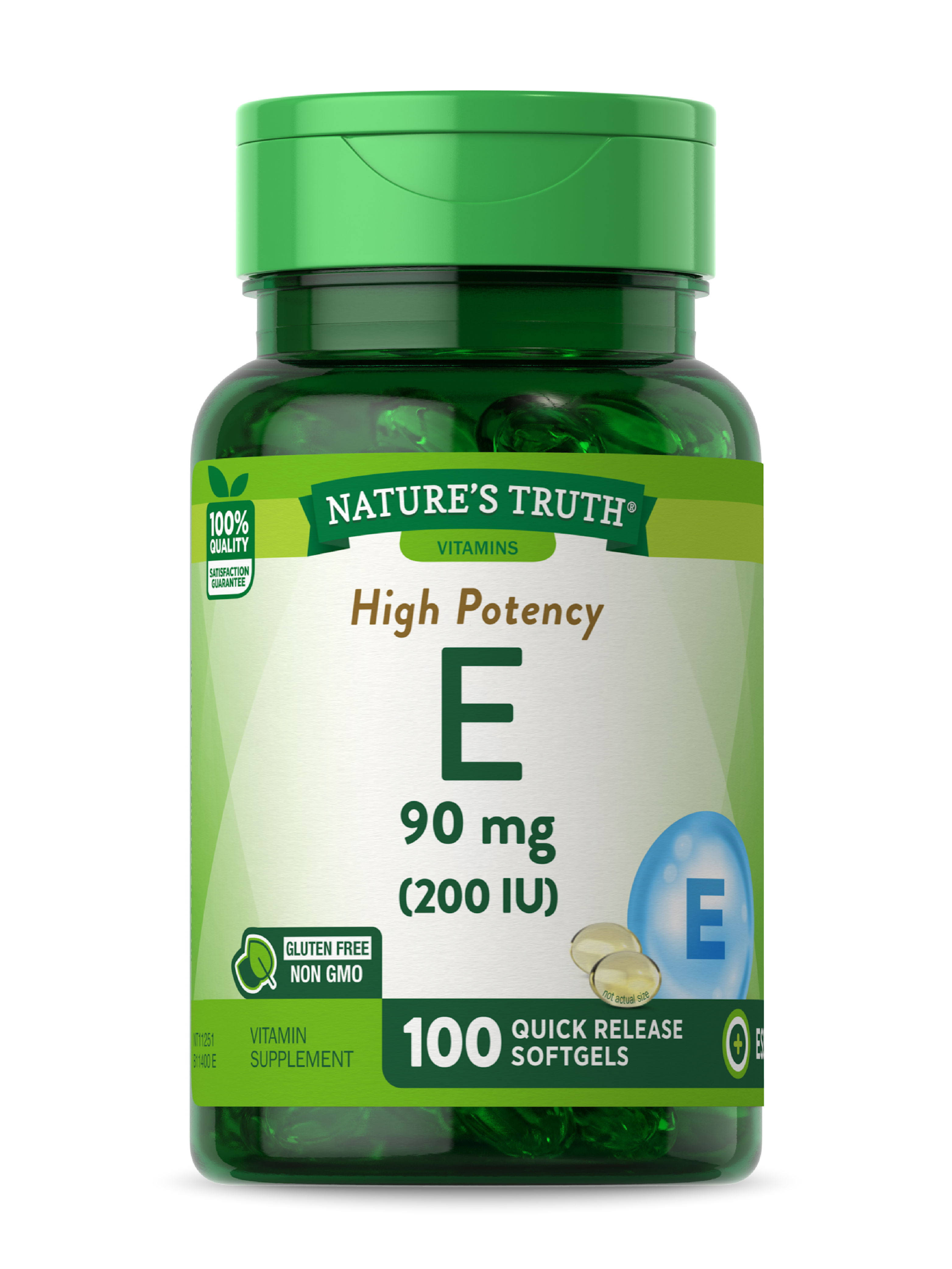 Nature's Truth Vitamin E Pure DL-Alpha, 200 IU, 100 Count