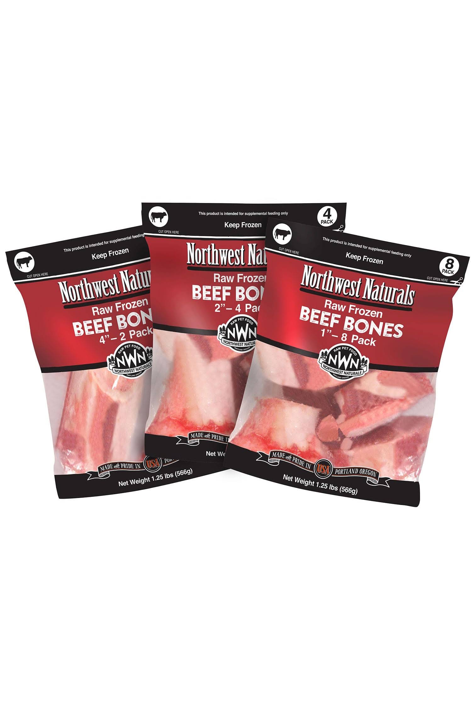 Northwest Naturals Frozen Beef Bones 1in 8 pack