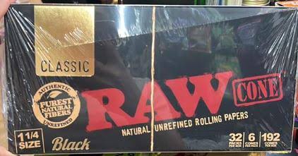 Raw Cones: 1 1/4in Classic Black