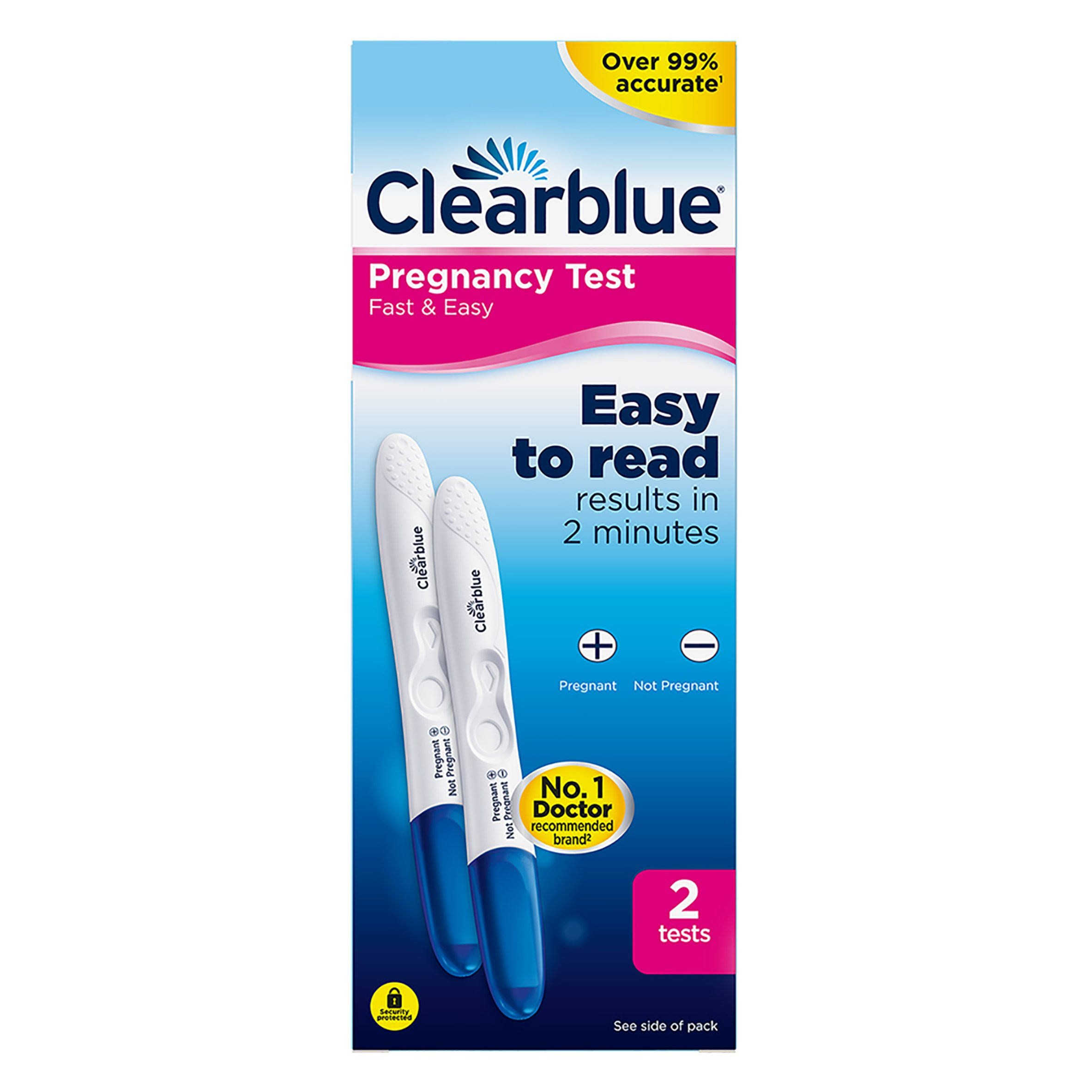 Clearblue Fast and Easy Pregnancy Test Kit - 2pcs
