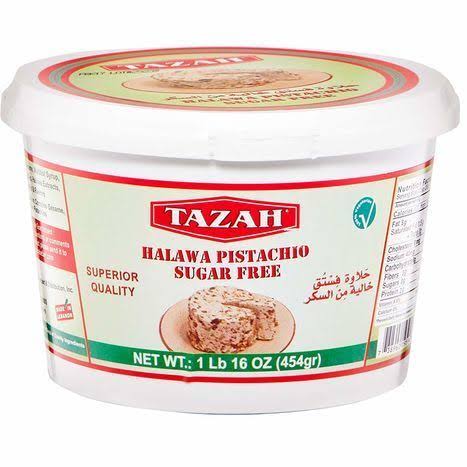 Tazah Premium Halva Sugar Free with Pistachio - 16 Ounces - Pacific Food Mart - Delivered by Mercato