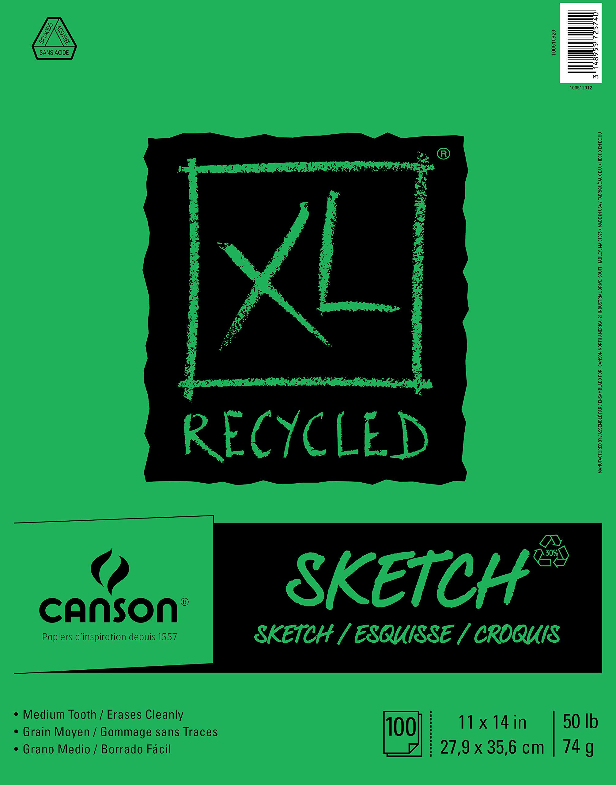 Canson Xl Recycled Sketch Pad - 11" x 14"