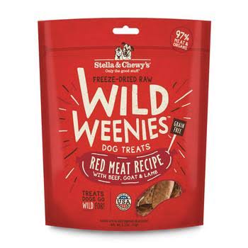 Stella & Chewy's Wild Weenies Freeze-Dried Raw Dog Treats - Red Meat Recipe - 3.25 oz.