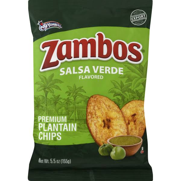 Zambos Plantain Chips, Salsa Verde Flavored - 5.5 oz