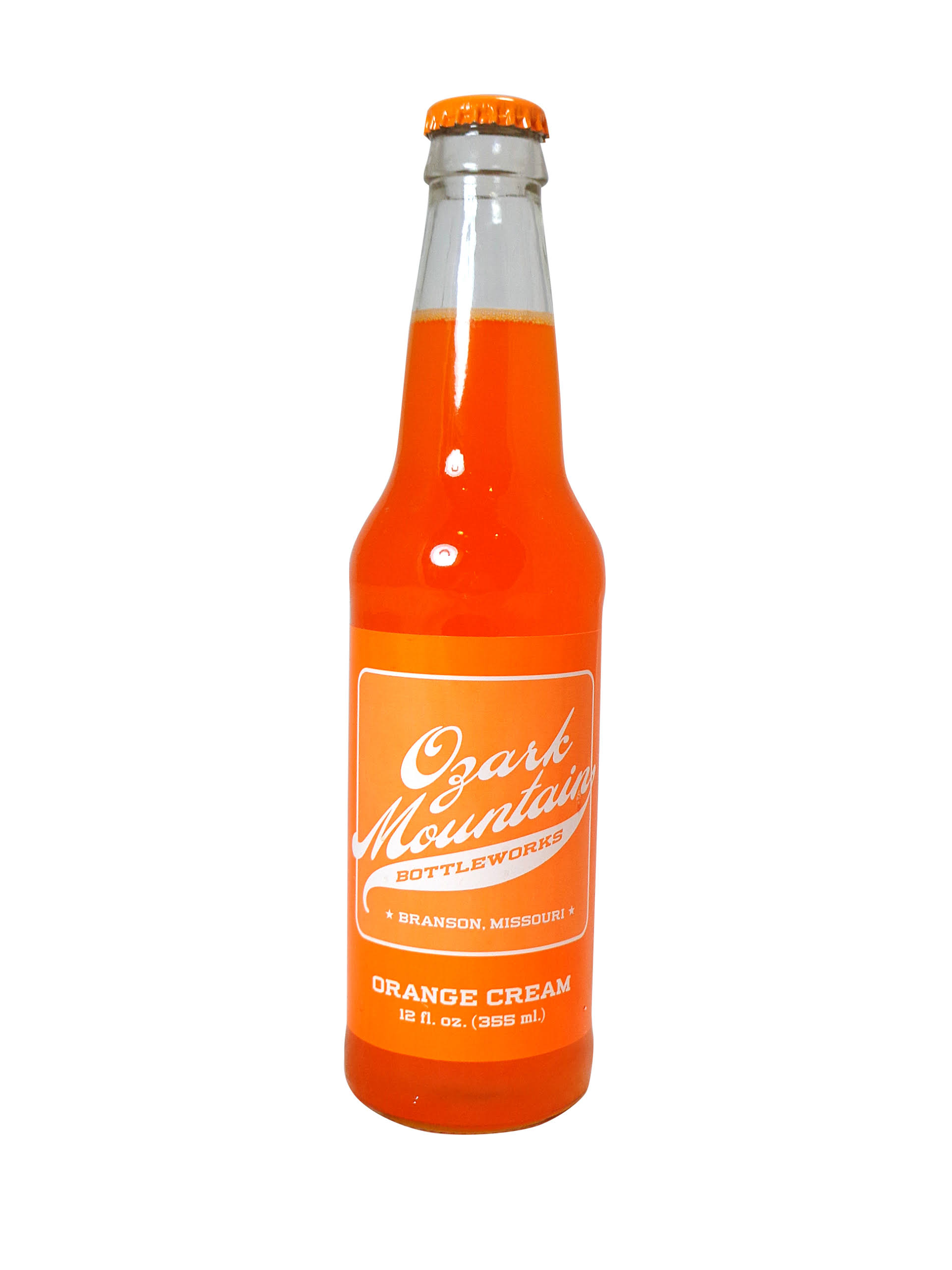 Fresh 12oz Ozark Mountain Bottleworks Orange Cream Soda (Size: Singles)