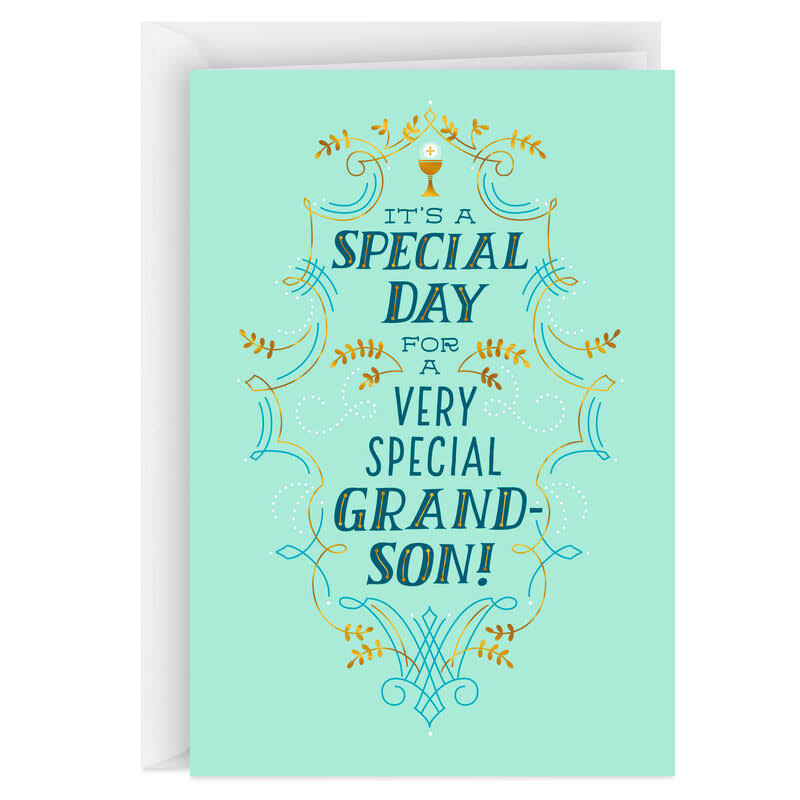 Hallmark First Communion Card, A Special Day for A Special Boy First Communion Card for Grandson