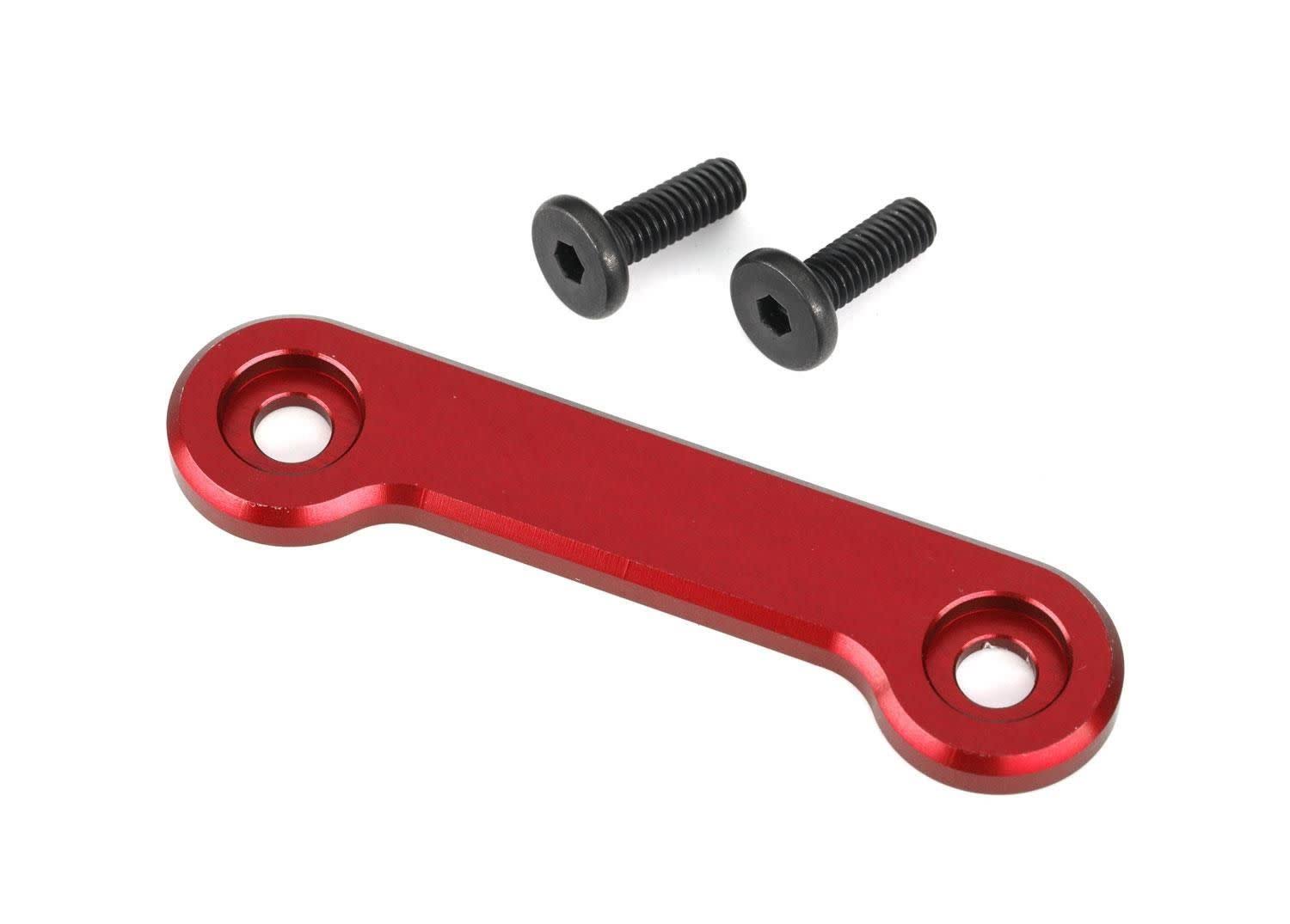 Traxxas 9617R Wing Washer, 6061-T6 Aluminum (red-anodized) (1)/ 4x12mm FCS (2)
