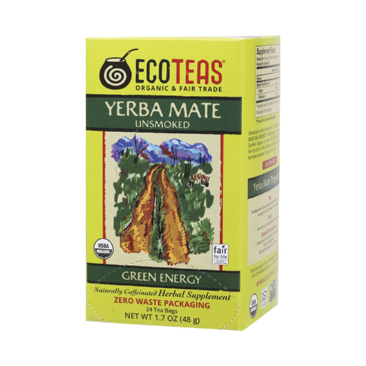 Eco Tea Yerba Mate Organic Tea - 24 Tea Bags