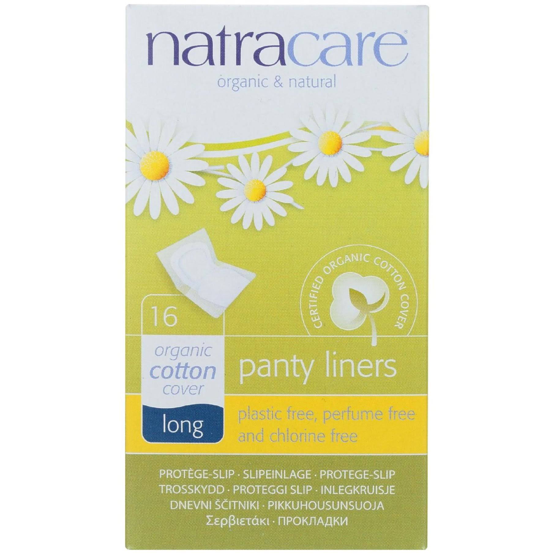 Natracare Organic Cotton Cover Long Panty Liners - 16pcs