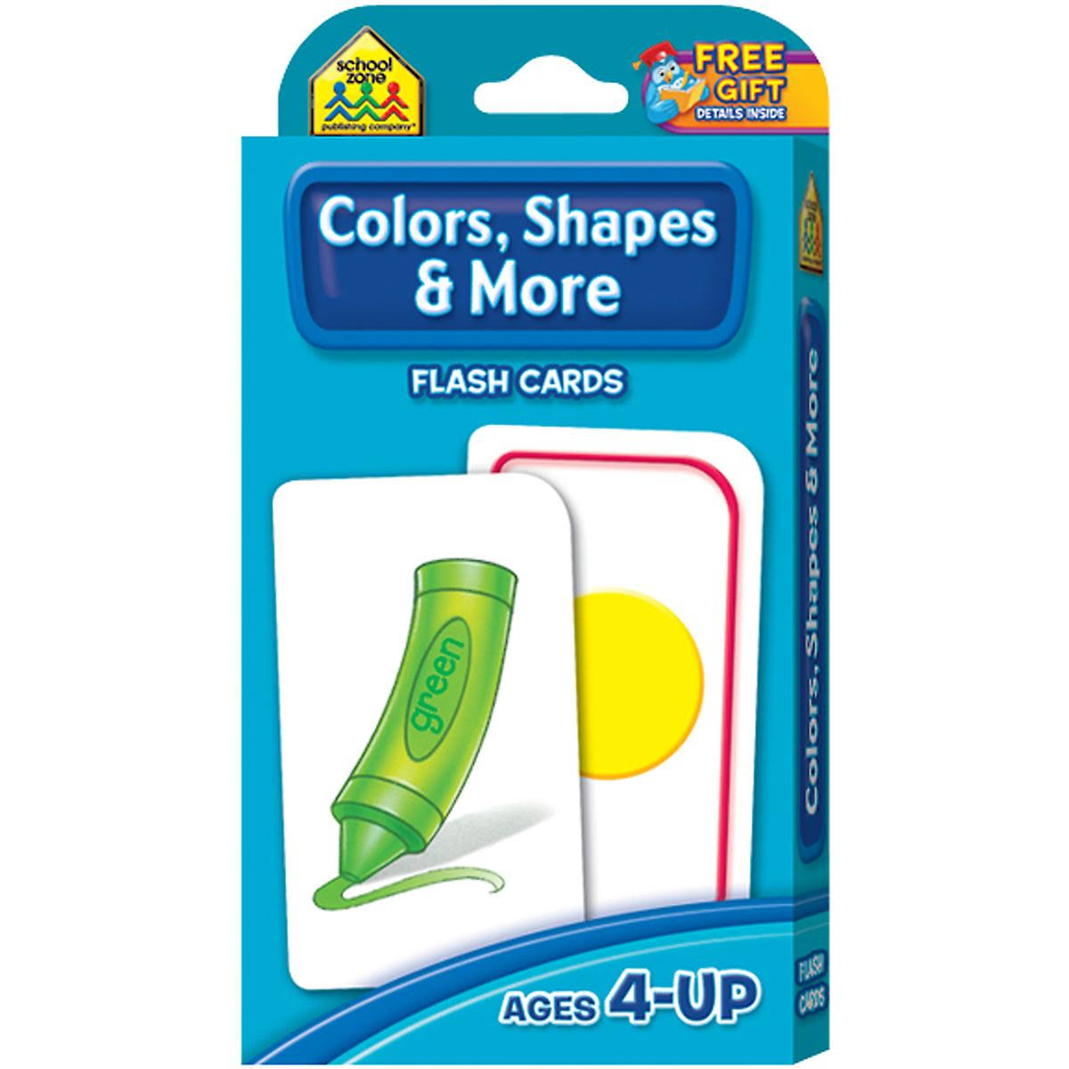 School Zone Colors, Shapes & More Flash Cards