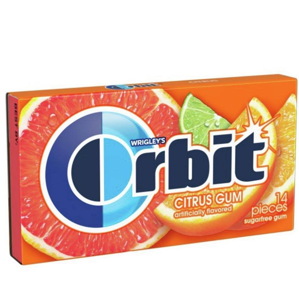 Wrigley's Orbit Citrus Chewing Gum - 14 Pieces