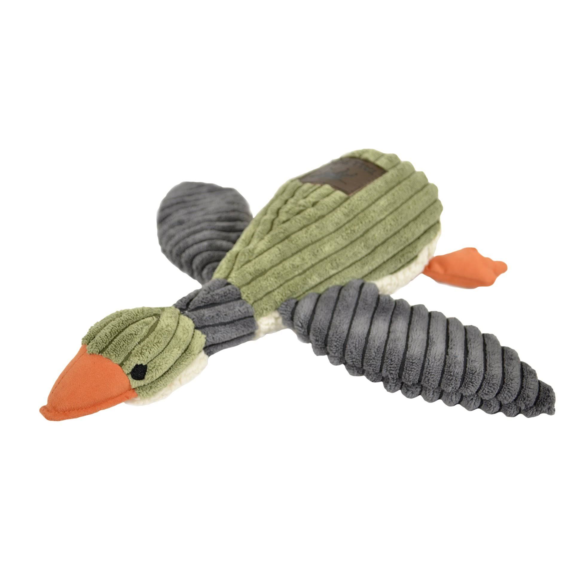 Tall Tails Duck with Squeaker - Sage/Charcoal, 12"