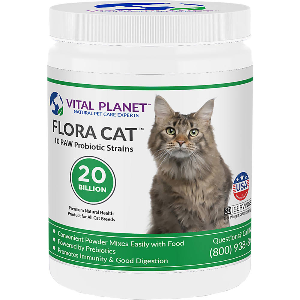 Vital Planet Flora Cat Daily Probiotic - 20 Billion, 3.92oz, 30 Servings
