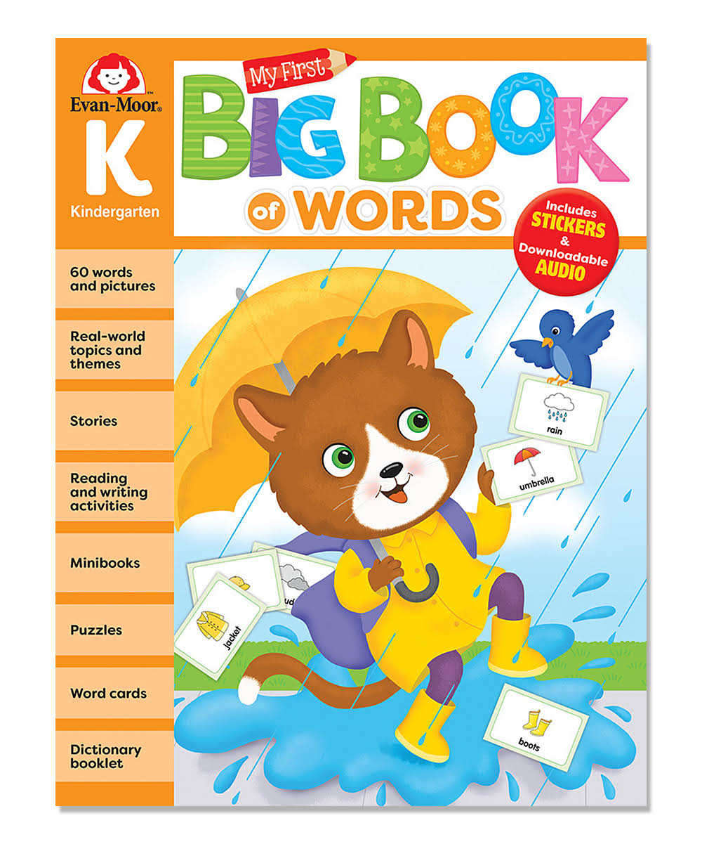 My First Big Book of Words Grade K Workbook One-Size Evan-Moor Educational Publishers