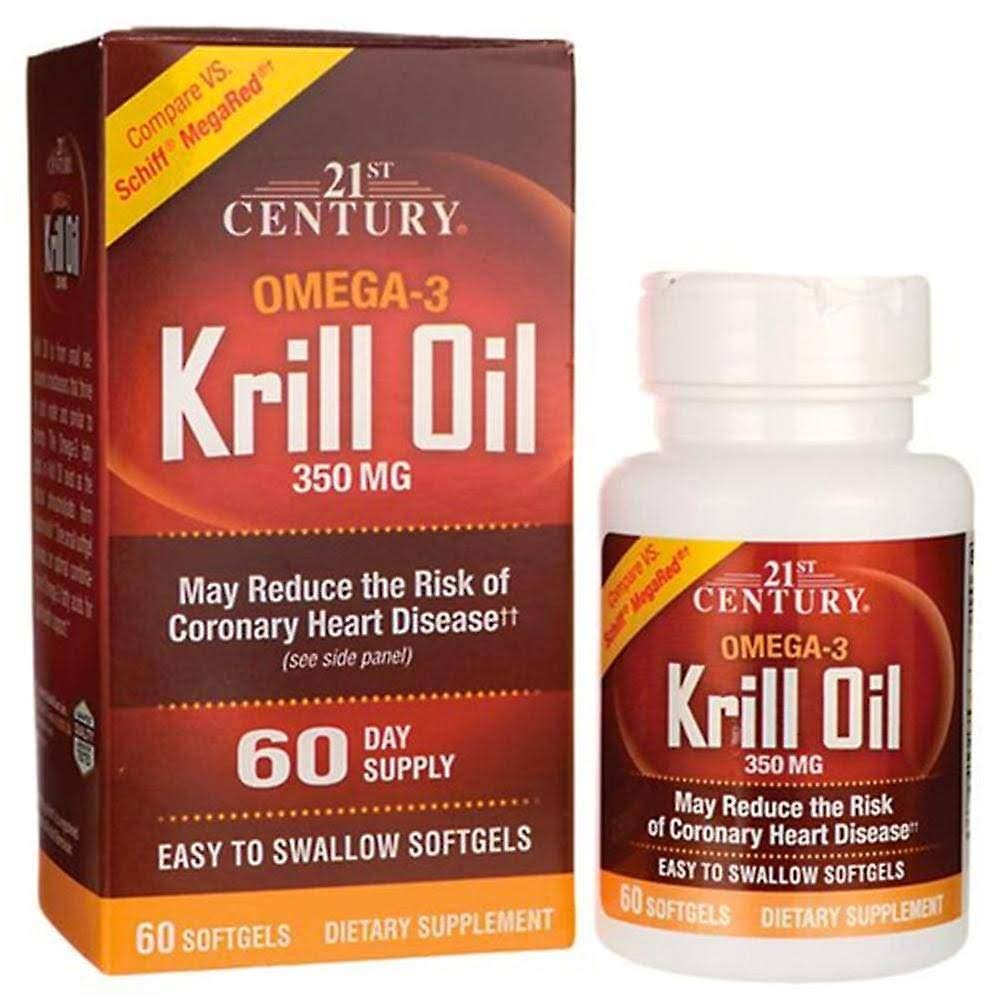 21st Century Krill Oil Supplement - 300mg, 60 Softgels