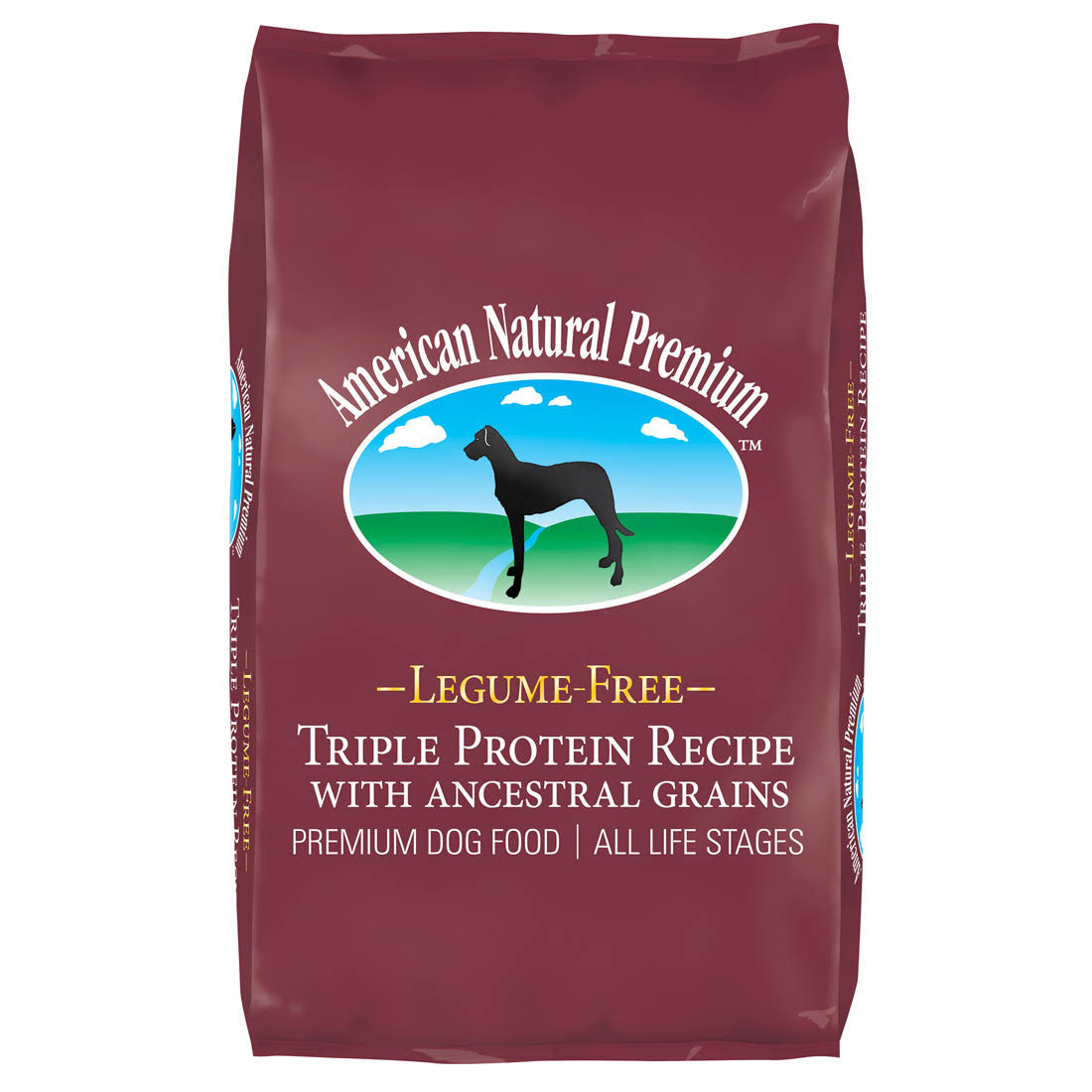 American Natural Premium Legume Free Triple Protein Recipe with Ancestral Grains Dog Food - 4lb