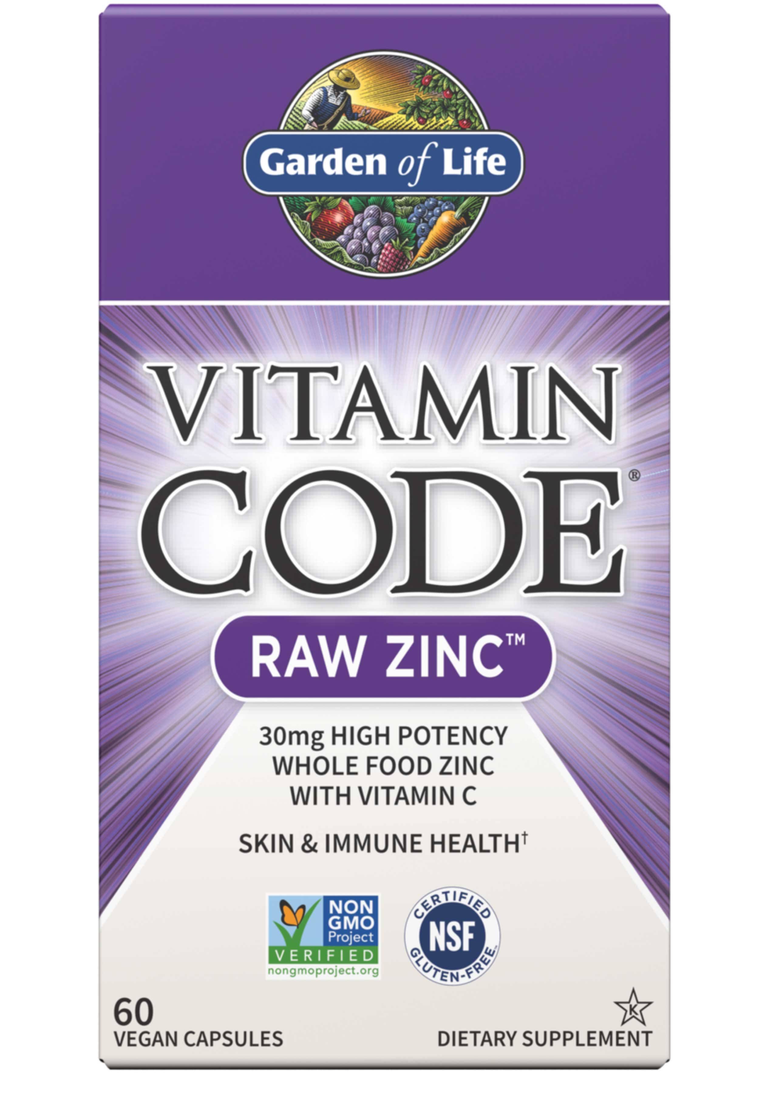 Garden Of Life Vitamin Code Raw Zinc - 60 Vegan Capsules