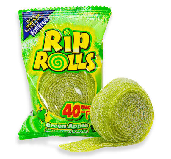 Rip Rolls Candy - Sour Apple, 40g
