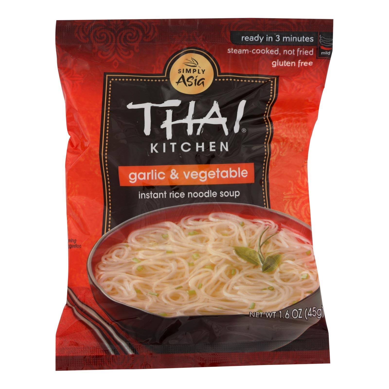 Thai Kitchen Instant Rice Noodle Soup - Garlic and Vegetables, 1.6oz