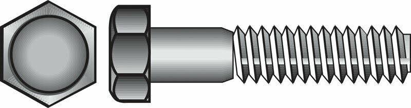 Hillman Hex Bolts - 1/4 x 2-1/2 in, 100ct