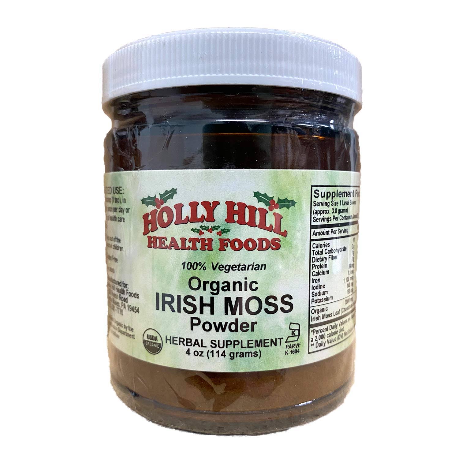 Holly Hill Health Foods Organic Irish Moss Powder, 4 Ounces