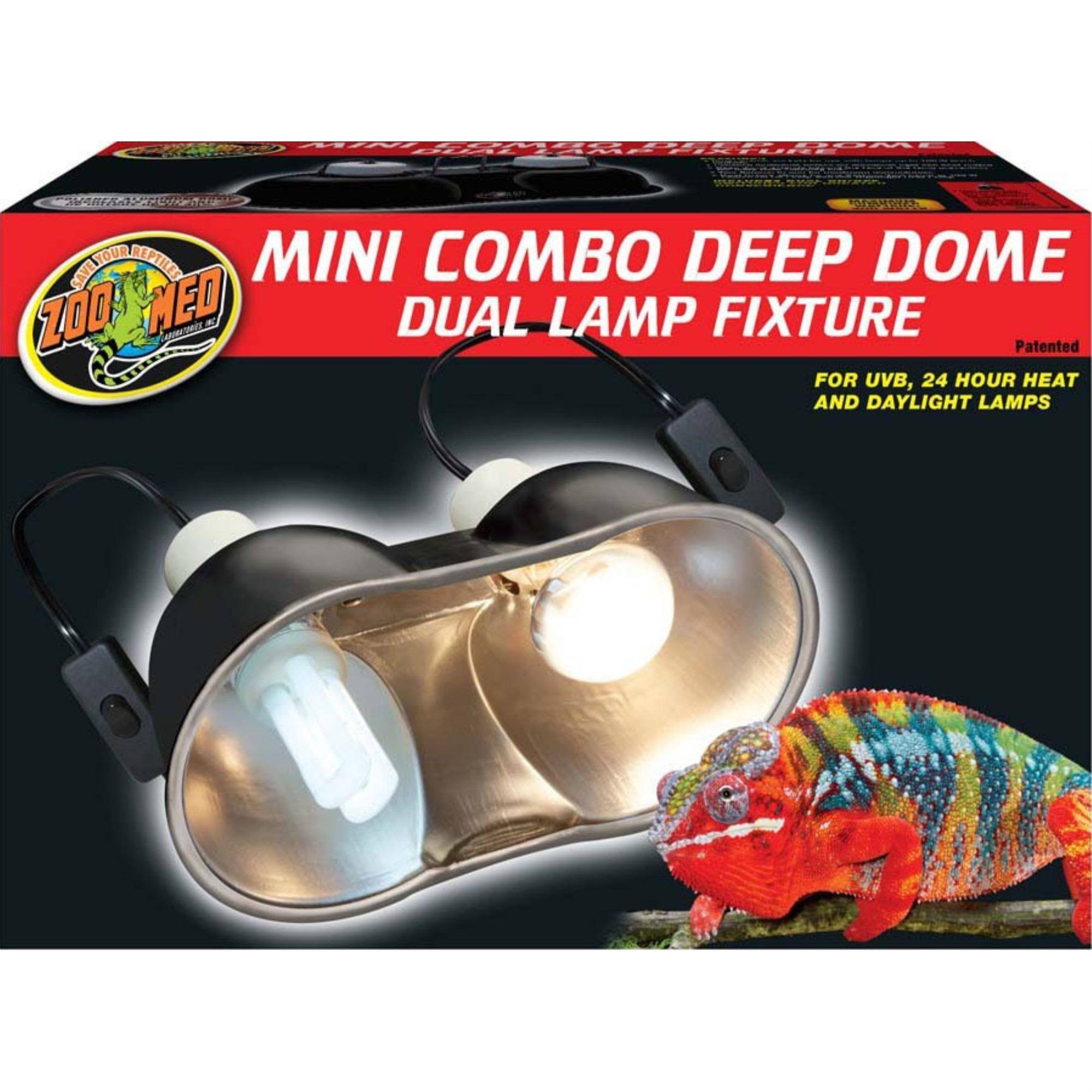 Zoo Med Mini Combo Deep Dome Lamp Fixture - Black