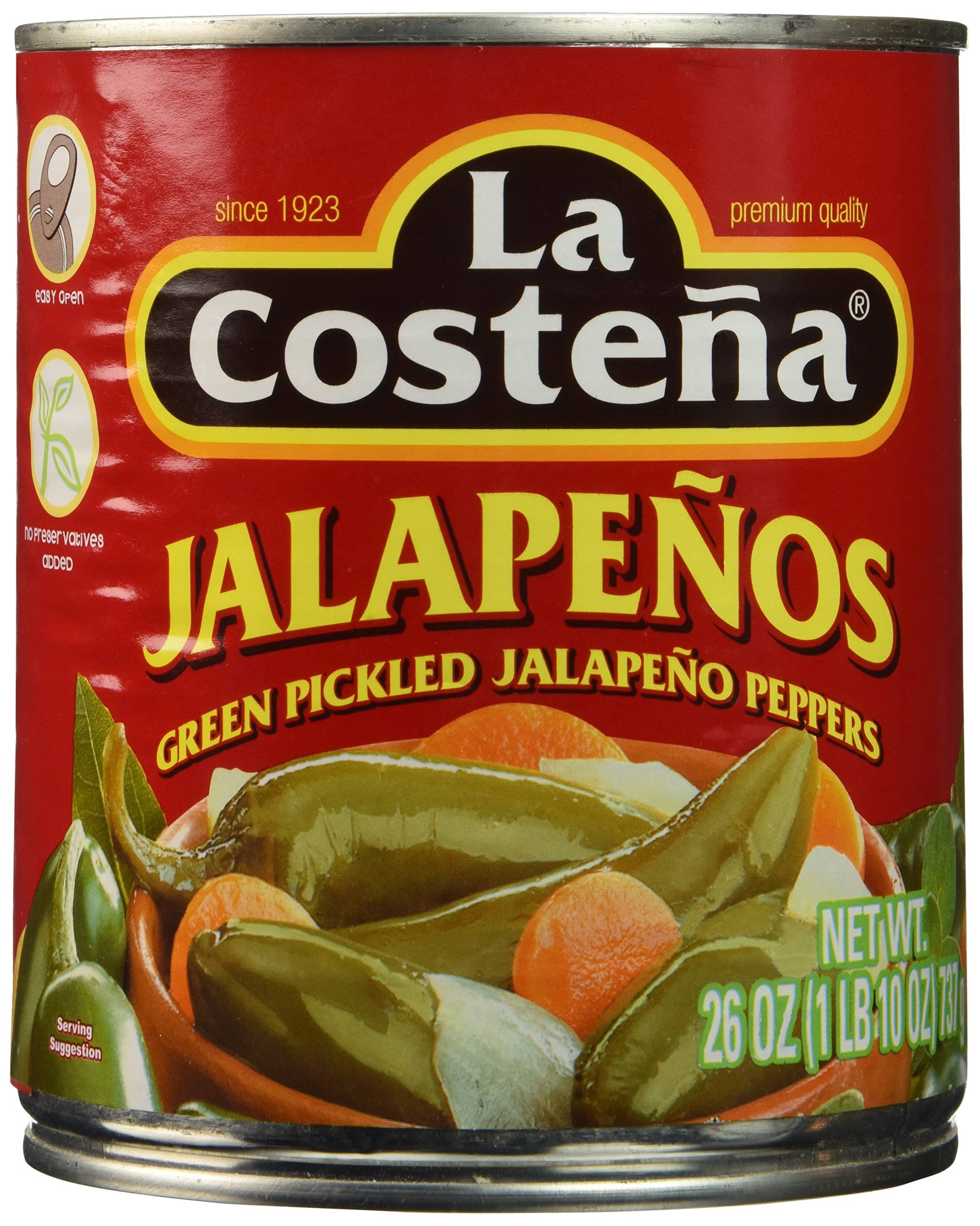 La Costeña Green Pickled Jalapeño Peppers - 737g