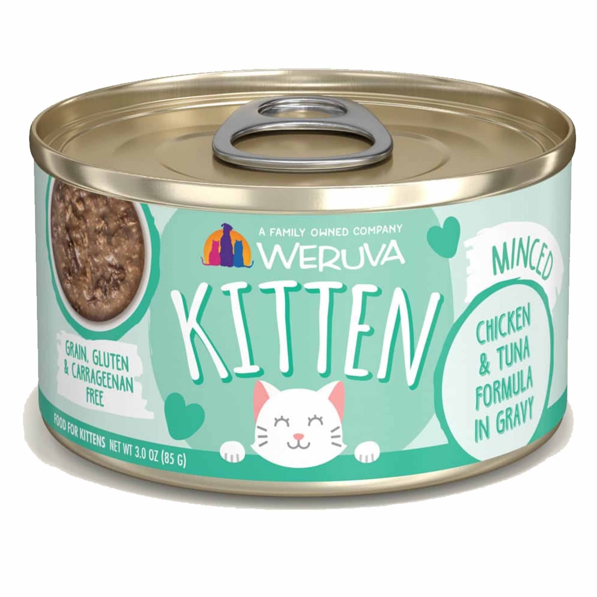 Weruva Kitten Canned Cat Food 3oz, Chicken & Tuna Formula in Gravy