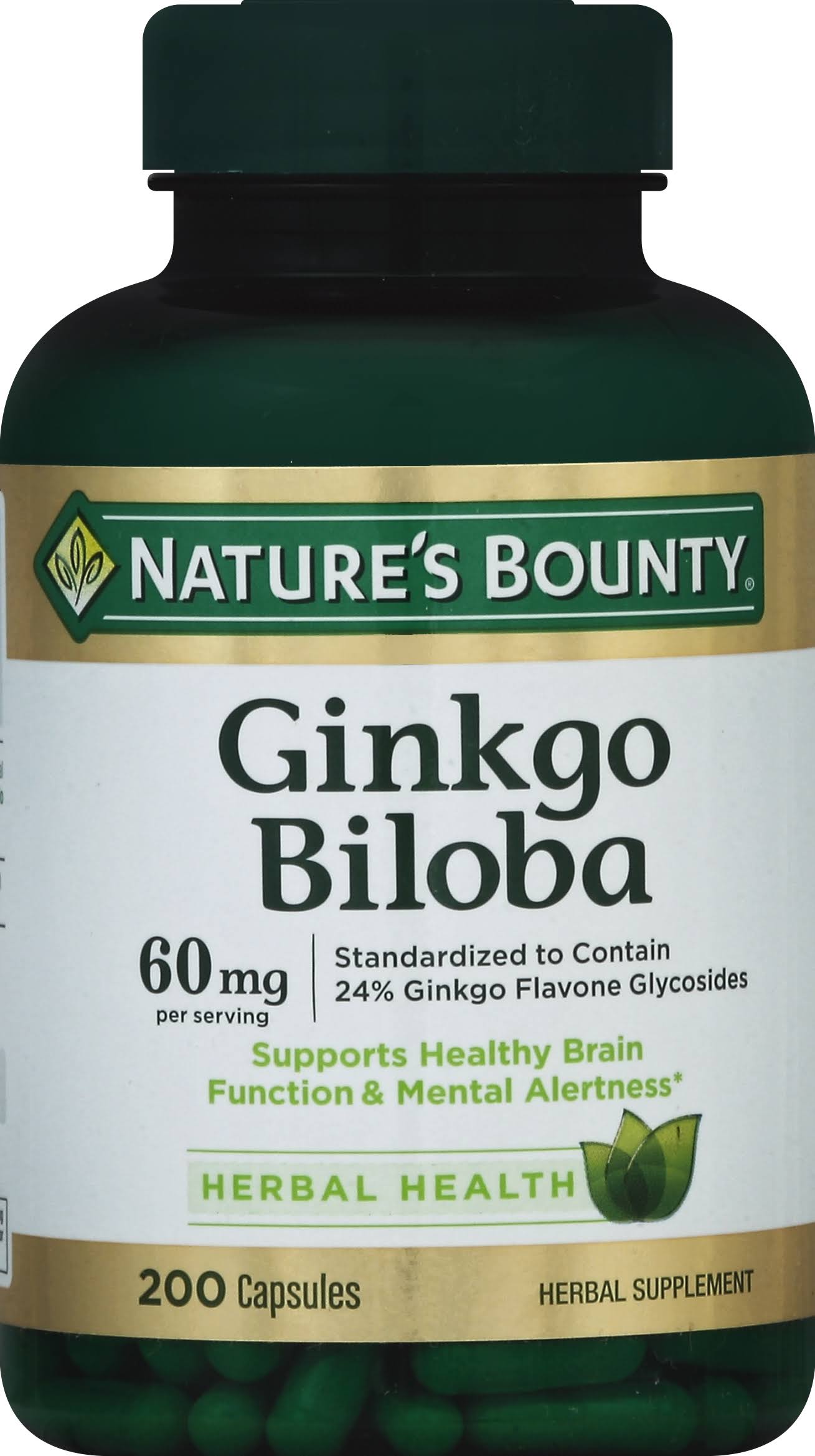 Nature's Bounty Ginkgo Biloba Supplement - 200 Capsules