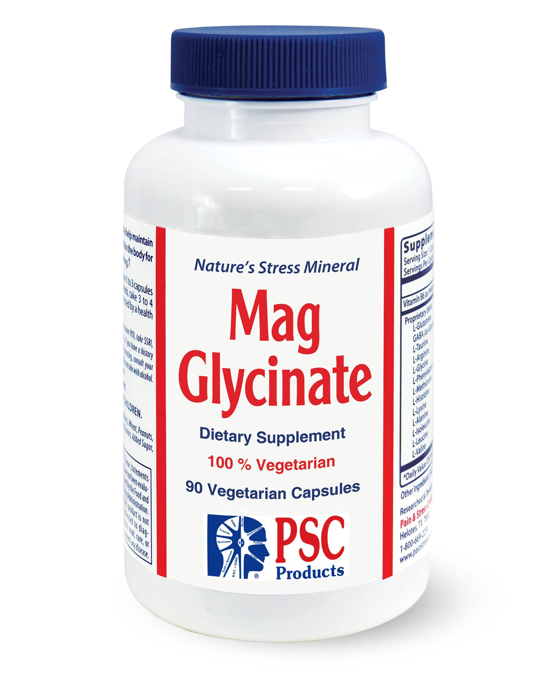 Mag Glycinate - Magnesium Glycinate 120 MG - Nature's Stress Mineral