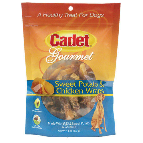 Cadet Dog Treats - Sweet Potato & Chicken Wraps