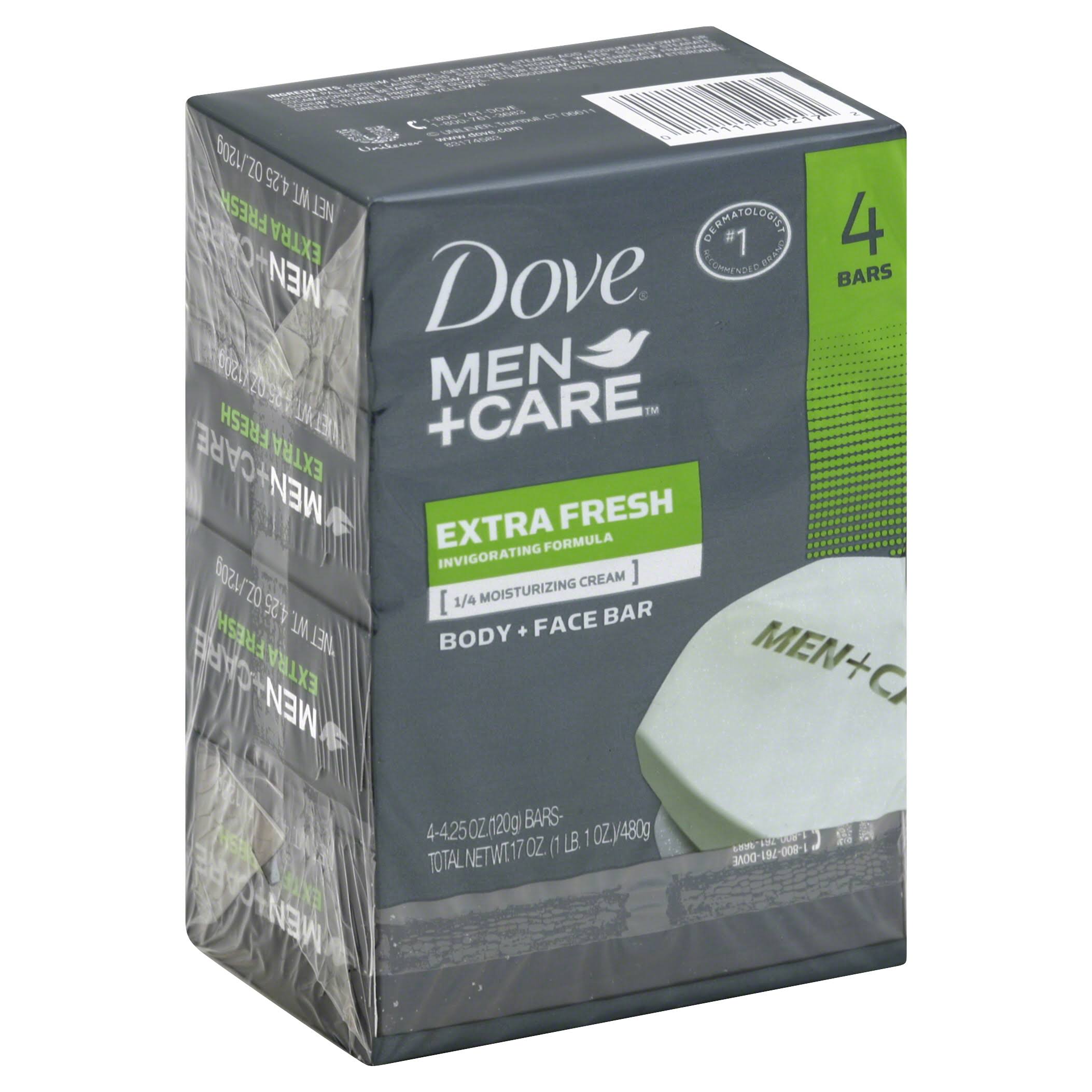 Dove Men Plus Care Body and Face Bar - Extra Fresh, 120ml