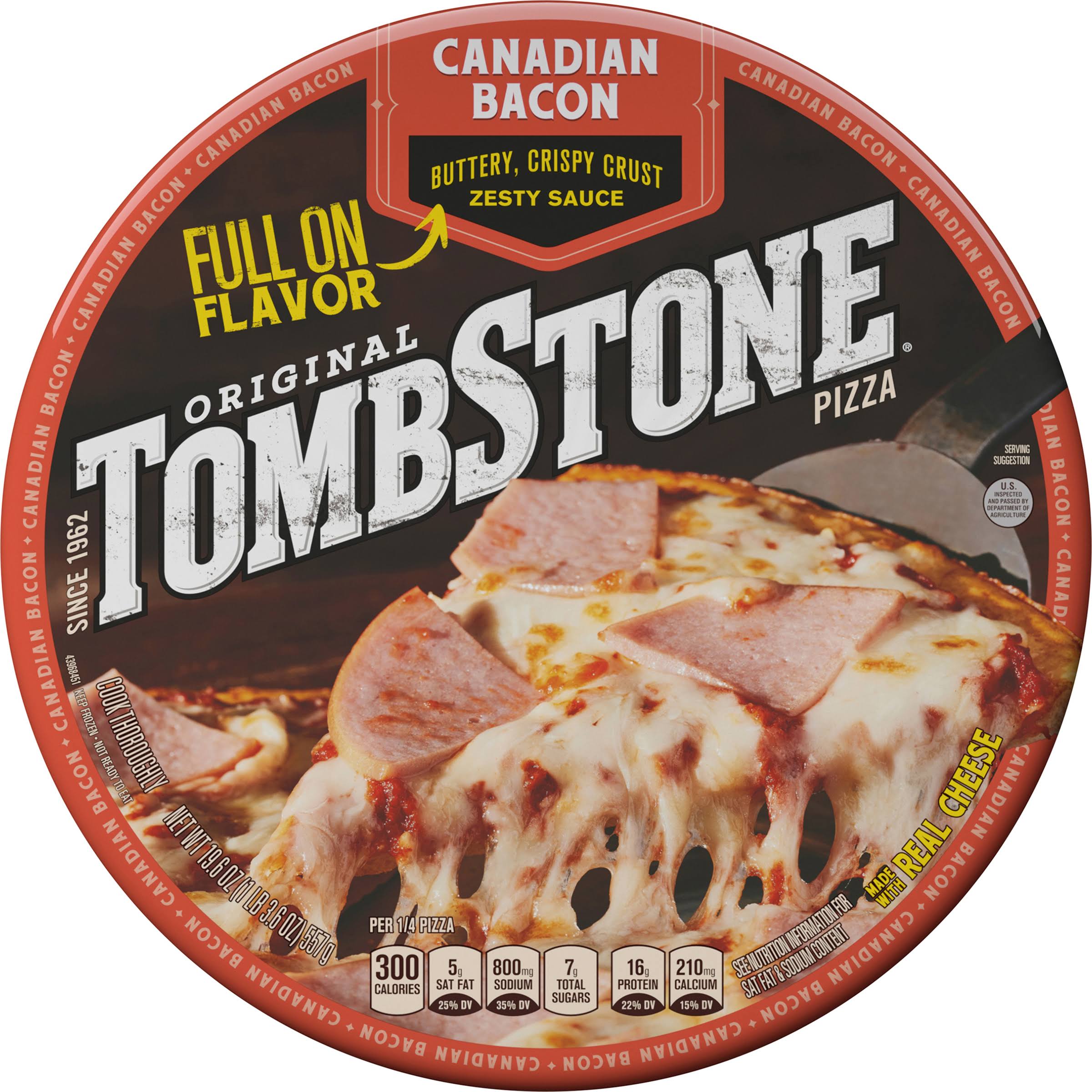 Tombstone Pizza, Canadian Bacon, Original - 19.6 oz
