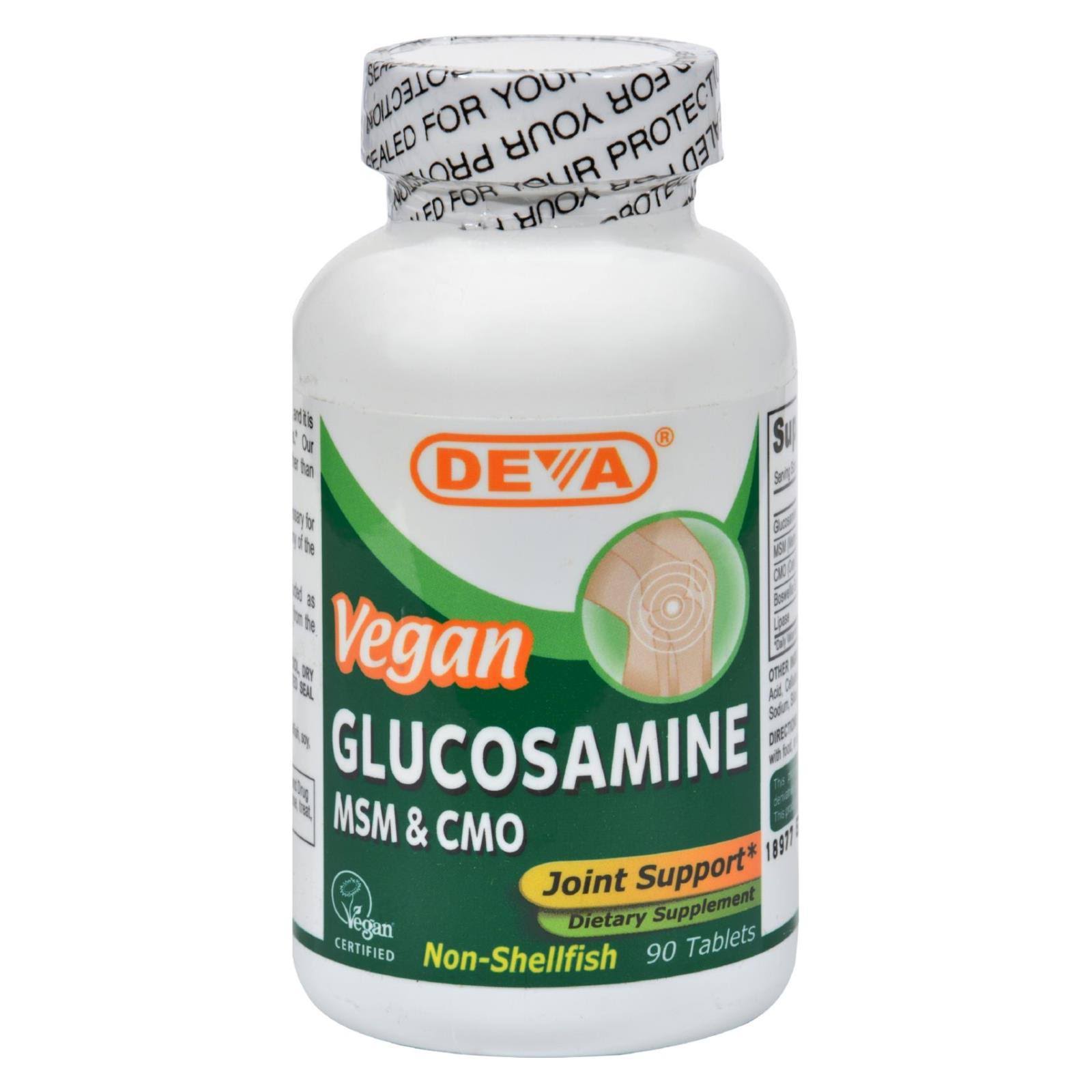 Deva Vegan Glucosamine MSM and CMO Joint Support Supplements - 90ct